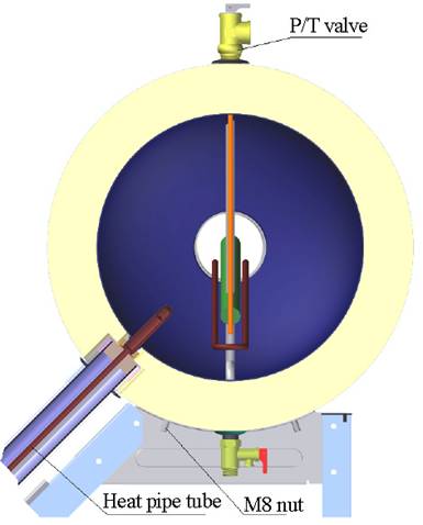 Installation of water tank and heat pipe vacuum tube